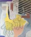 Hanna Kaminski: o.T. [Hände gelb], 2020, Öl auf Leinwand, 120 x 100 cm